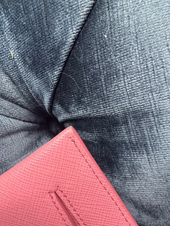 Prada Pink Saffiano Envelope Clutch/wallet with Gold Logo - Picture 7 of 10